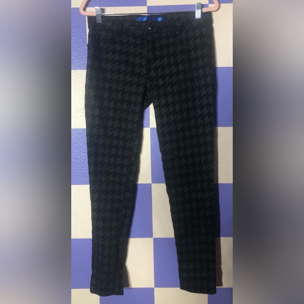 NWOT Sapphire Ink Jeans in Black and Grey Houndstooth - Size 11 Juniors